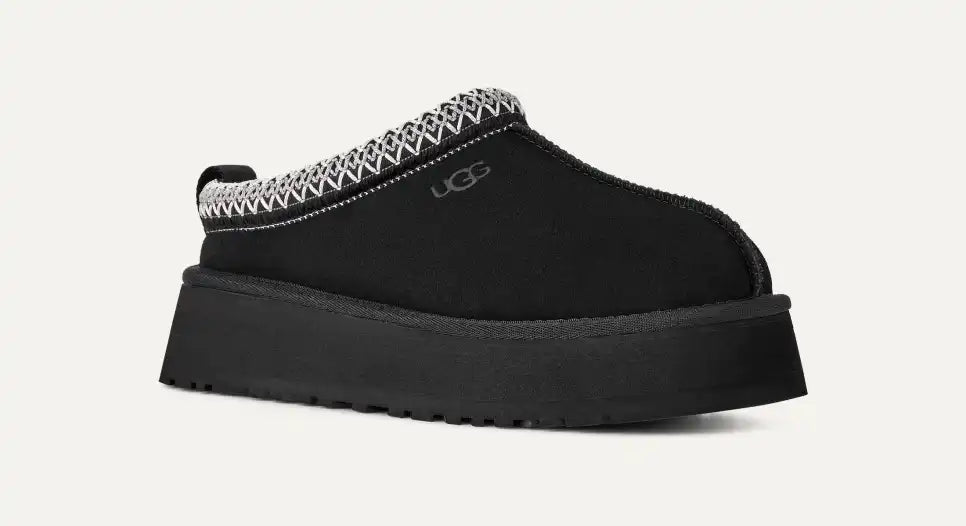 Papuci tip UGG cu platformă – Negru